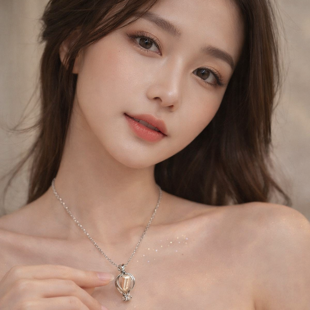 Freshwater Shell Canned Oyster Ocean Love Real Pearl Necklace Set