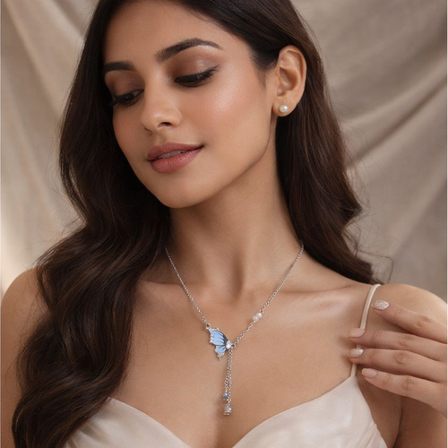 Chic Butterfly Tassel Necklace