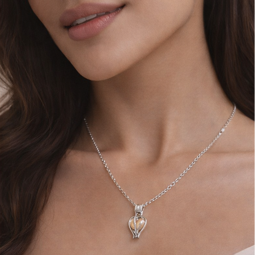 Freshwater Shell Canned Oyster Ocean Love Real Pearl Necklace Set